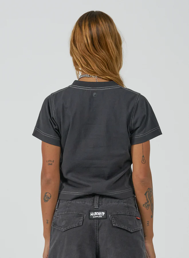Pure Mayhem Boy Tee - Washed Black - Image 2
