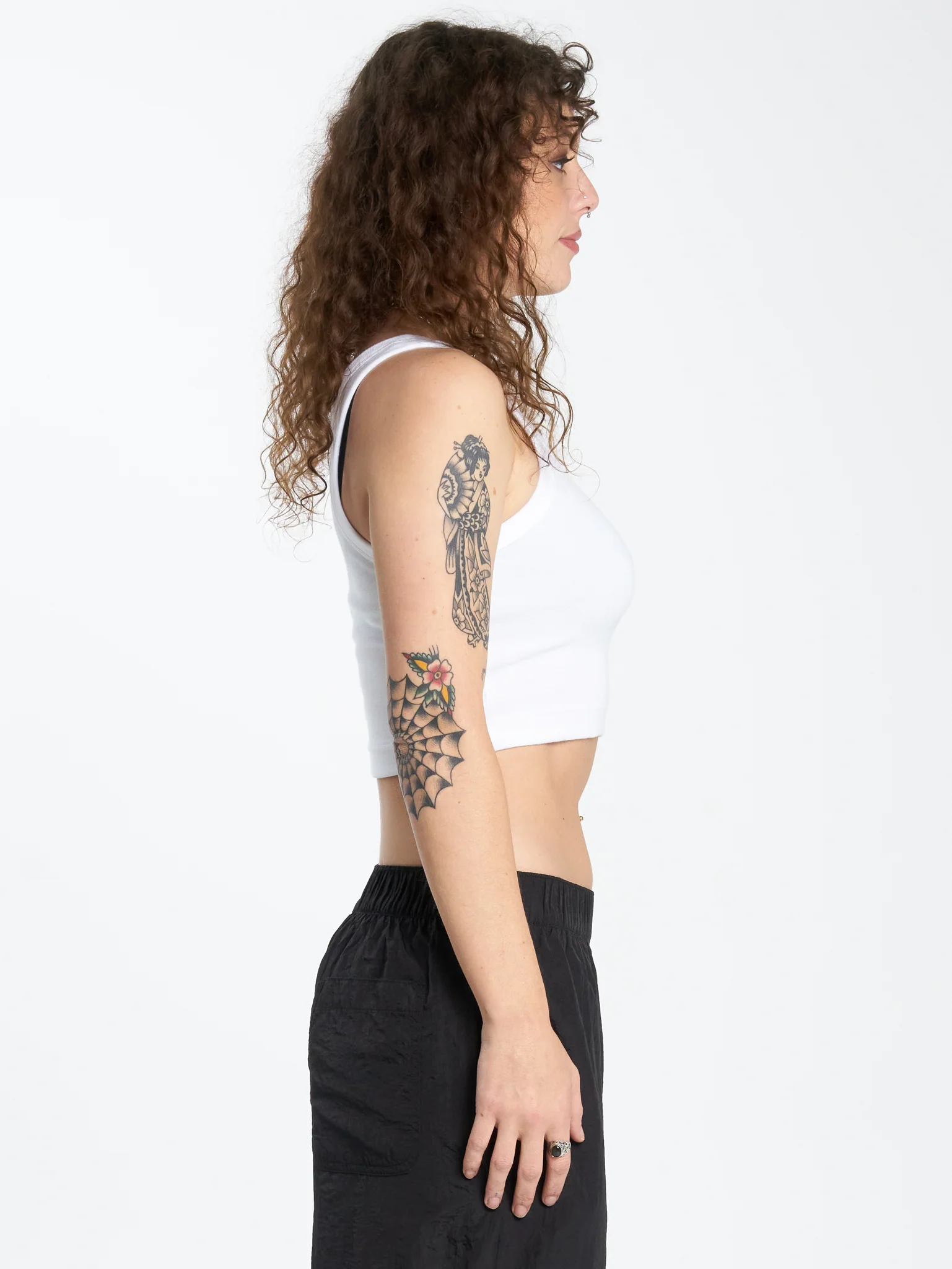 Purgatory Crop Sport Tank - White - Image 4