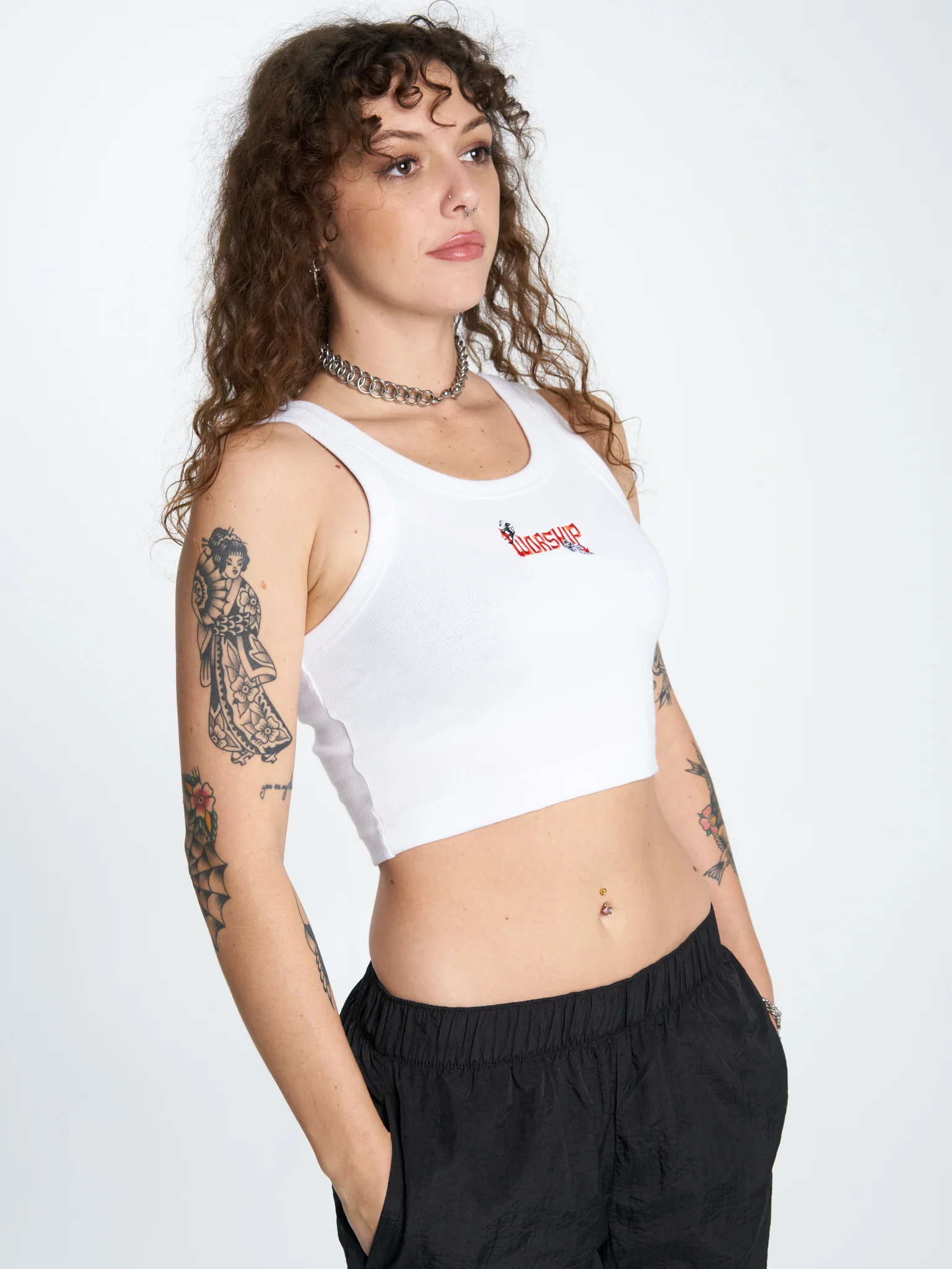Purgatory Crop Sport Tank - White - Image 6