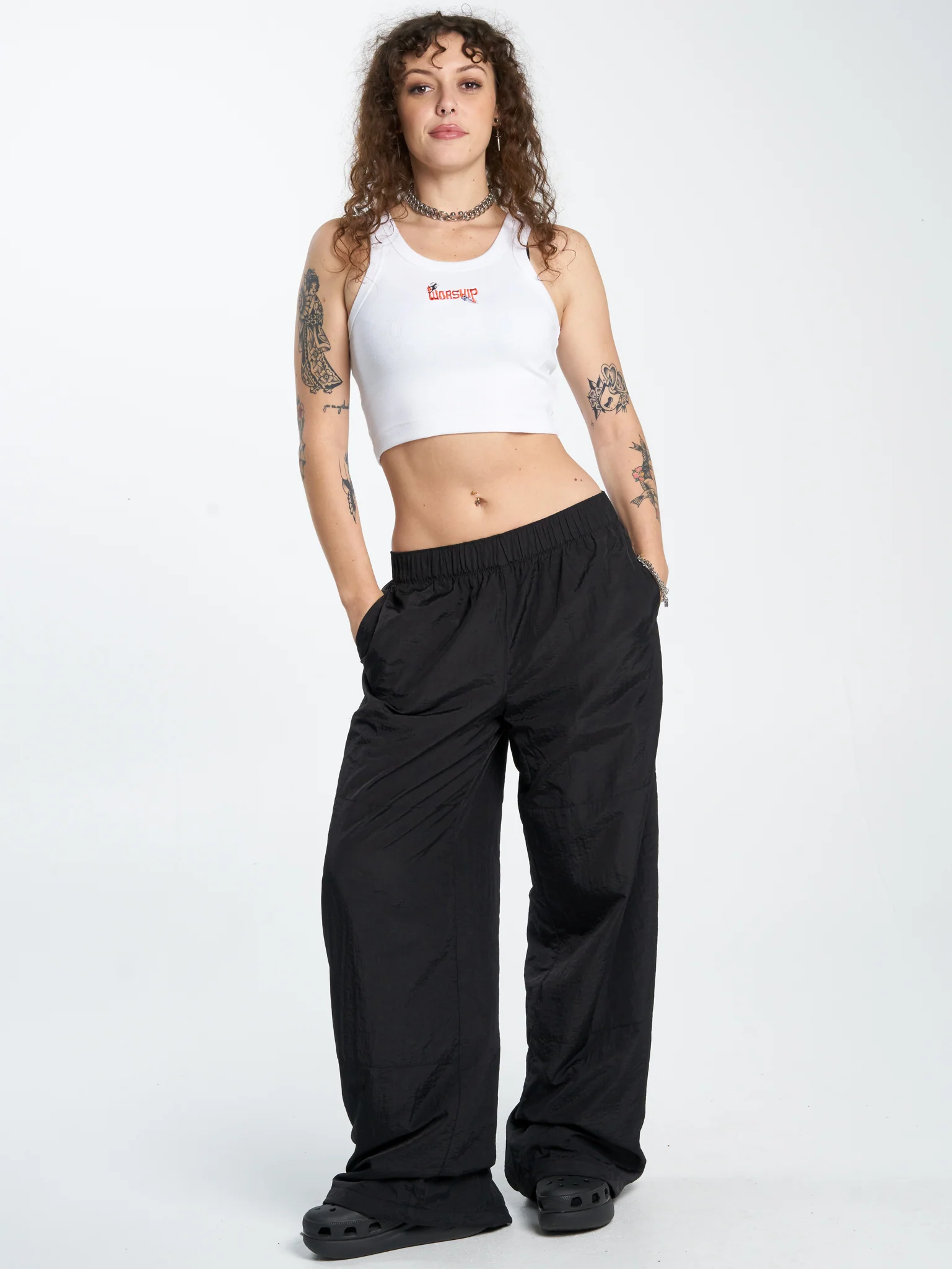 Purgatory Crop Sport Tank - White - Image 7