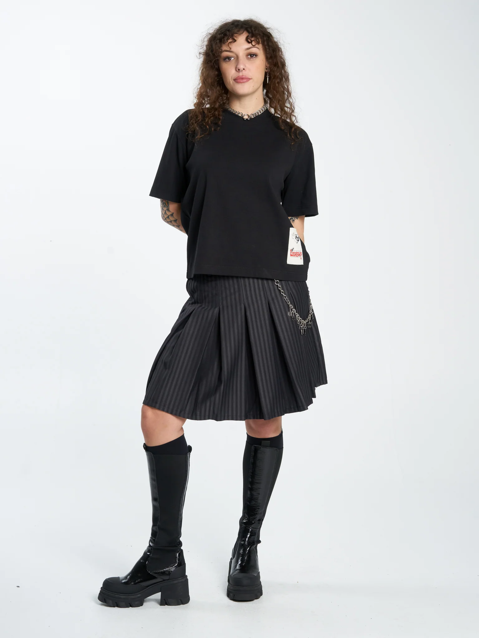 Purgatory Rib Regular Fit Tee - Black - Image 5