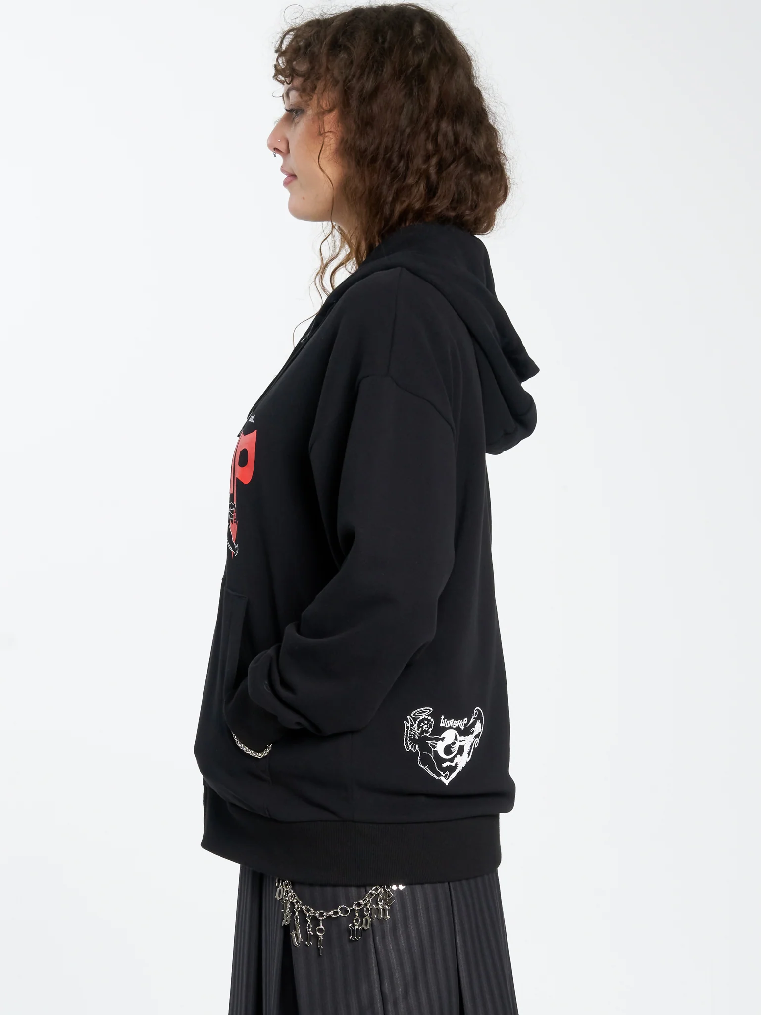 Purgatory Zip Front Hood - Black - Image 3
