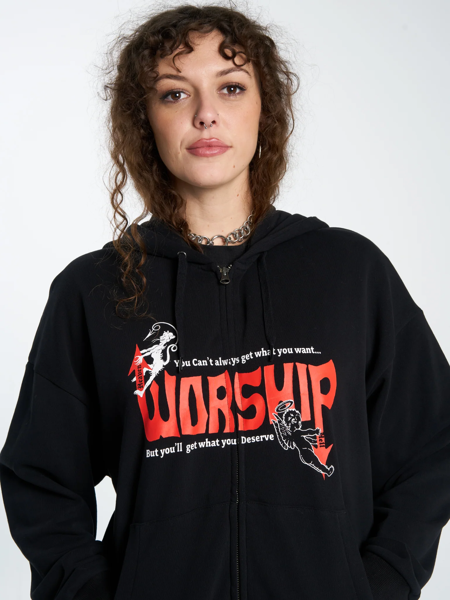 Purgatory Zip Front Hood - Black - Image 5