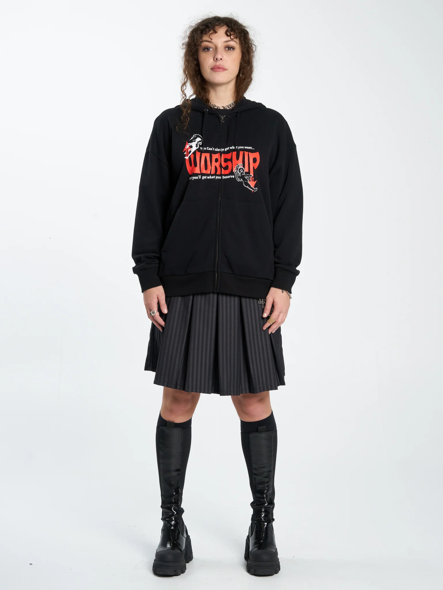 Purgatory Zip Front Hood - Black - Image 7