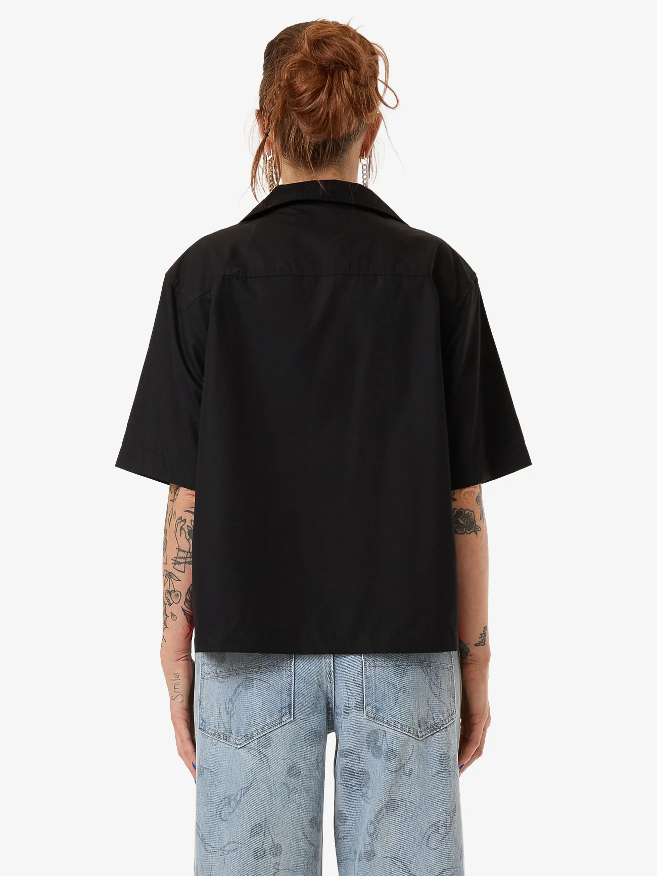 Reckless Bowling Shirt - Black Red Contrast - Image 2