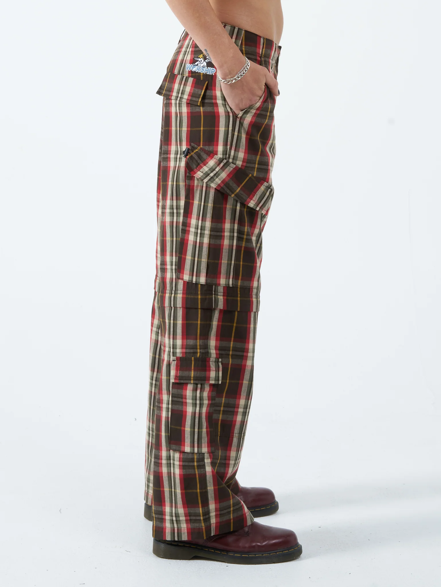 Recreation Plaid Zip Off Cargo Pant - Raindrum - Image 4