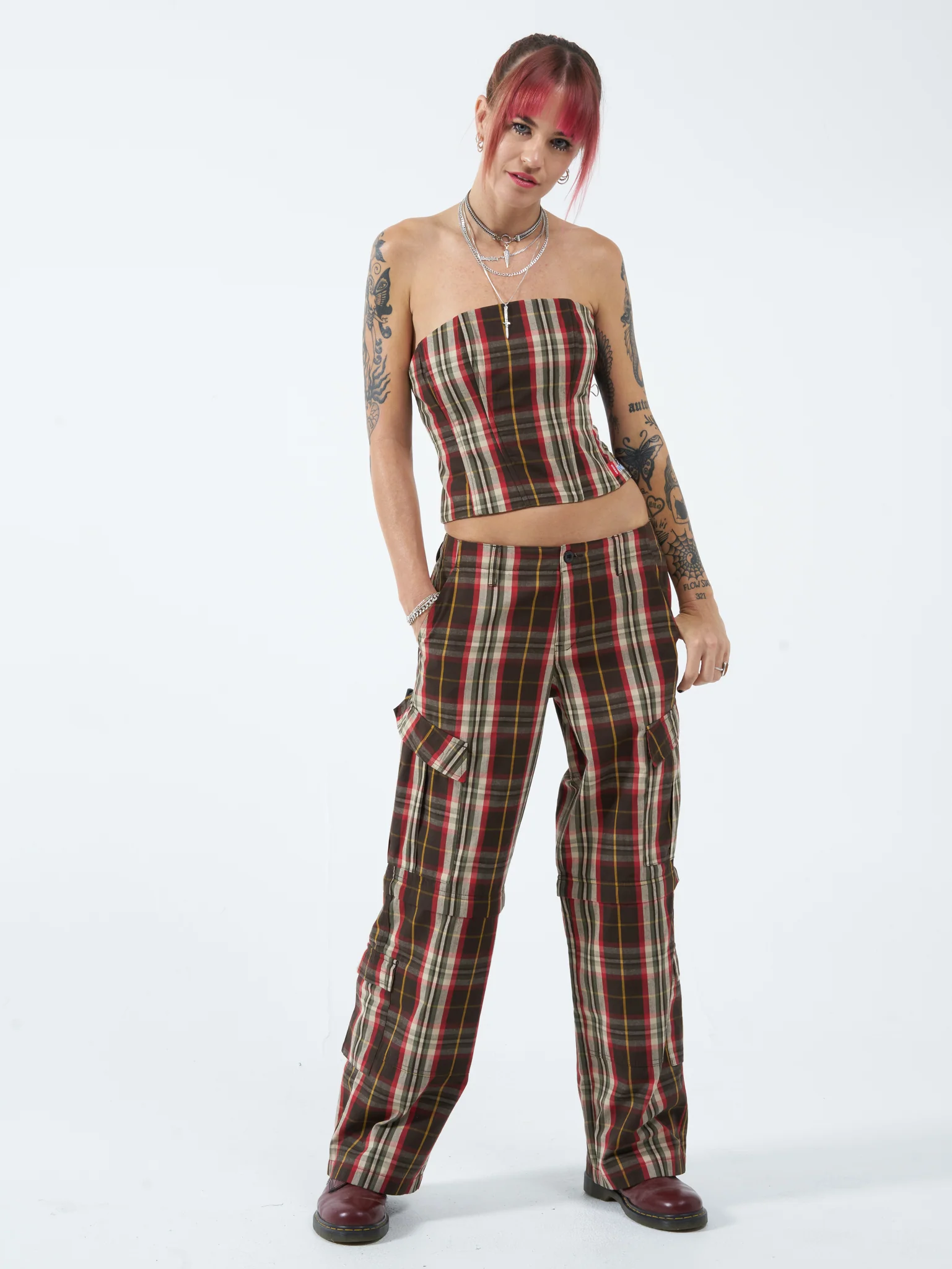 Recreation Plaid Zip Off Cargo Pant - Raindrum - Image 5
