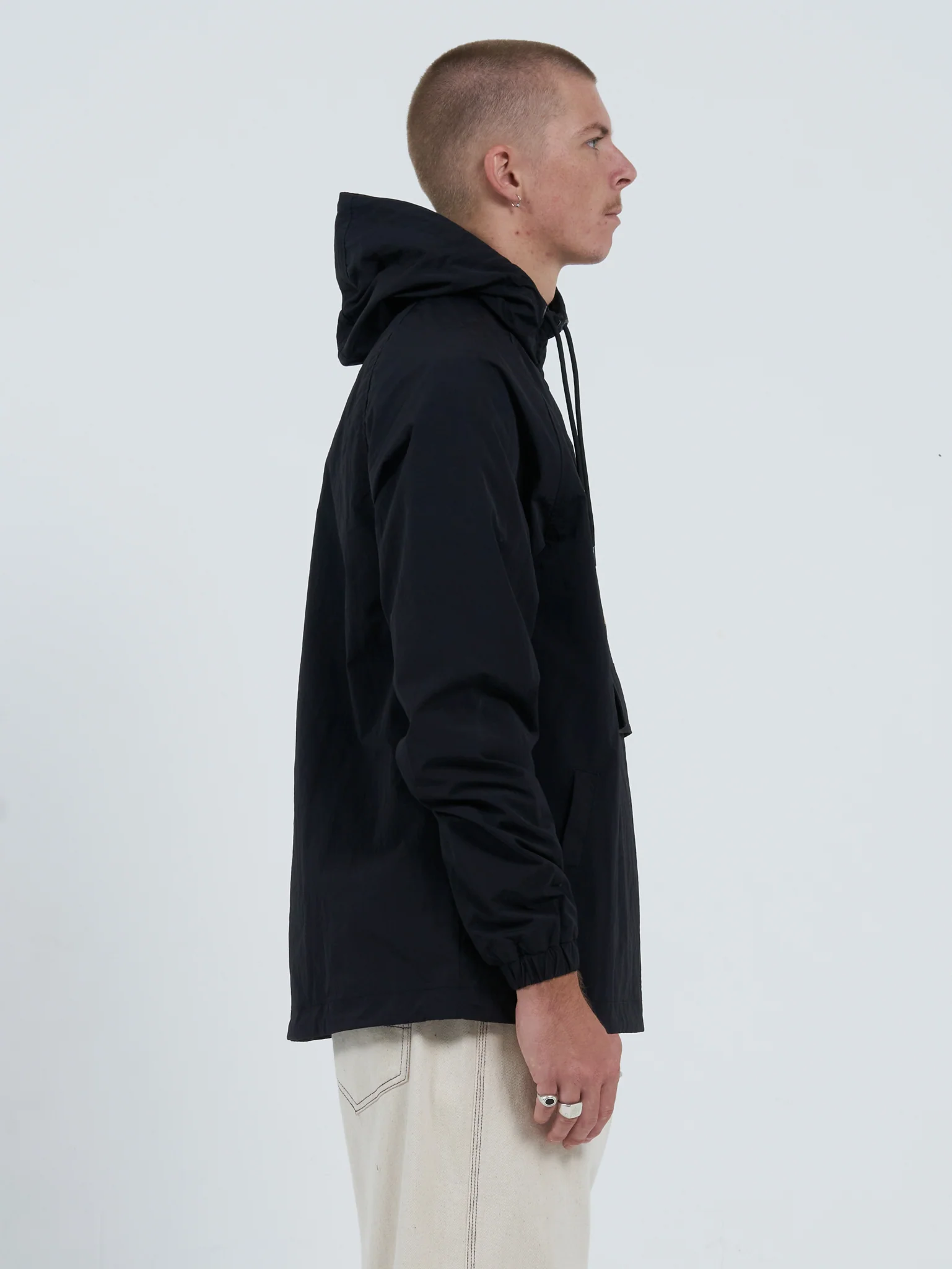 Rest Stop Anorak Jacket - Washed Black - Image 3
