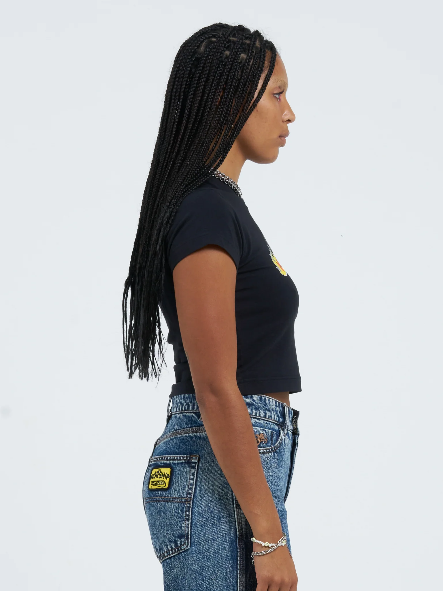 Rest Stop Teeny Tee - Black - Image 4