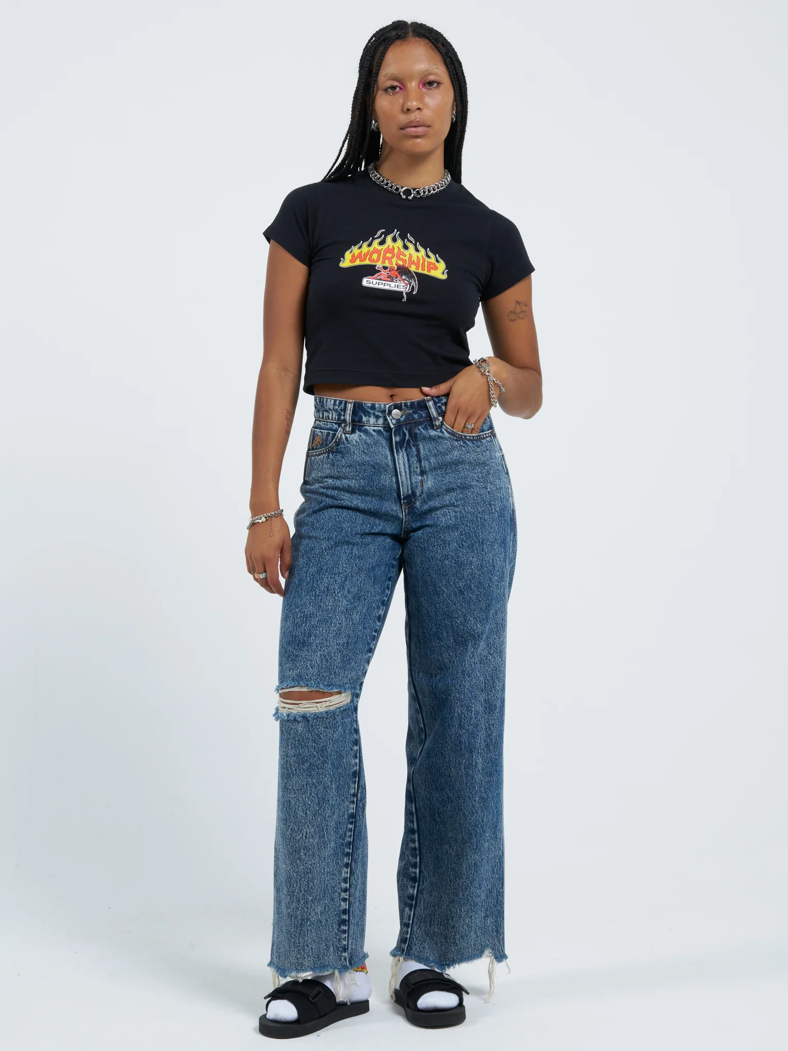 Rest Stop Teeny Tee - Black - Image 5