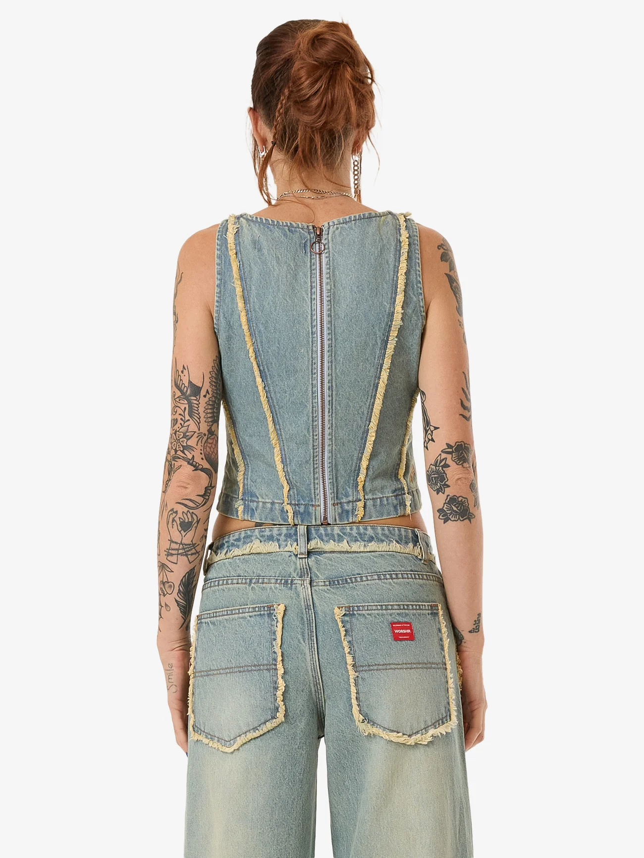 Revenge Denim Top - Toxic Blue - Image 2