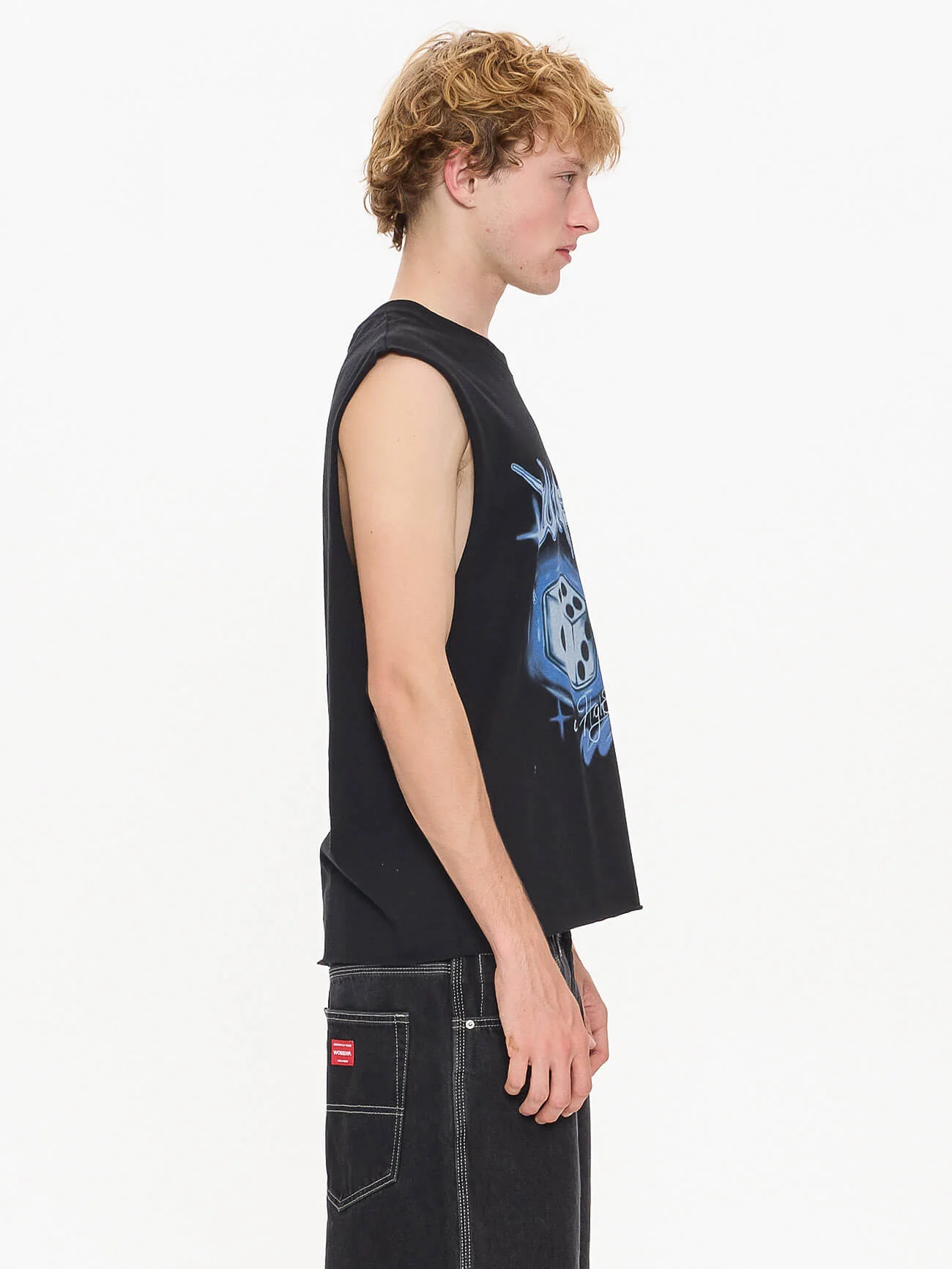 Rollem Muscle Tee - Black - Image 3