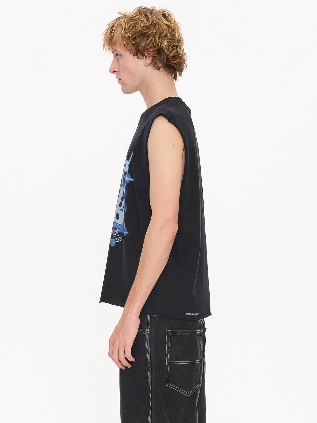 Rollem Muscle Tee - Black - Image 5