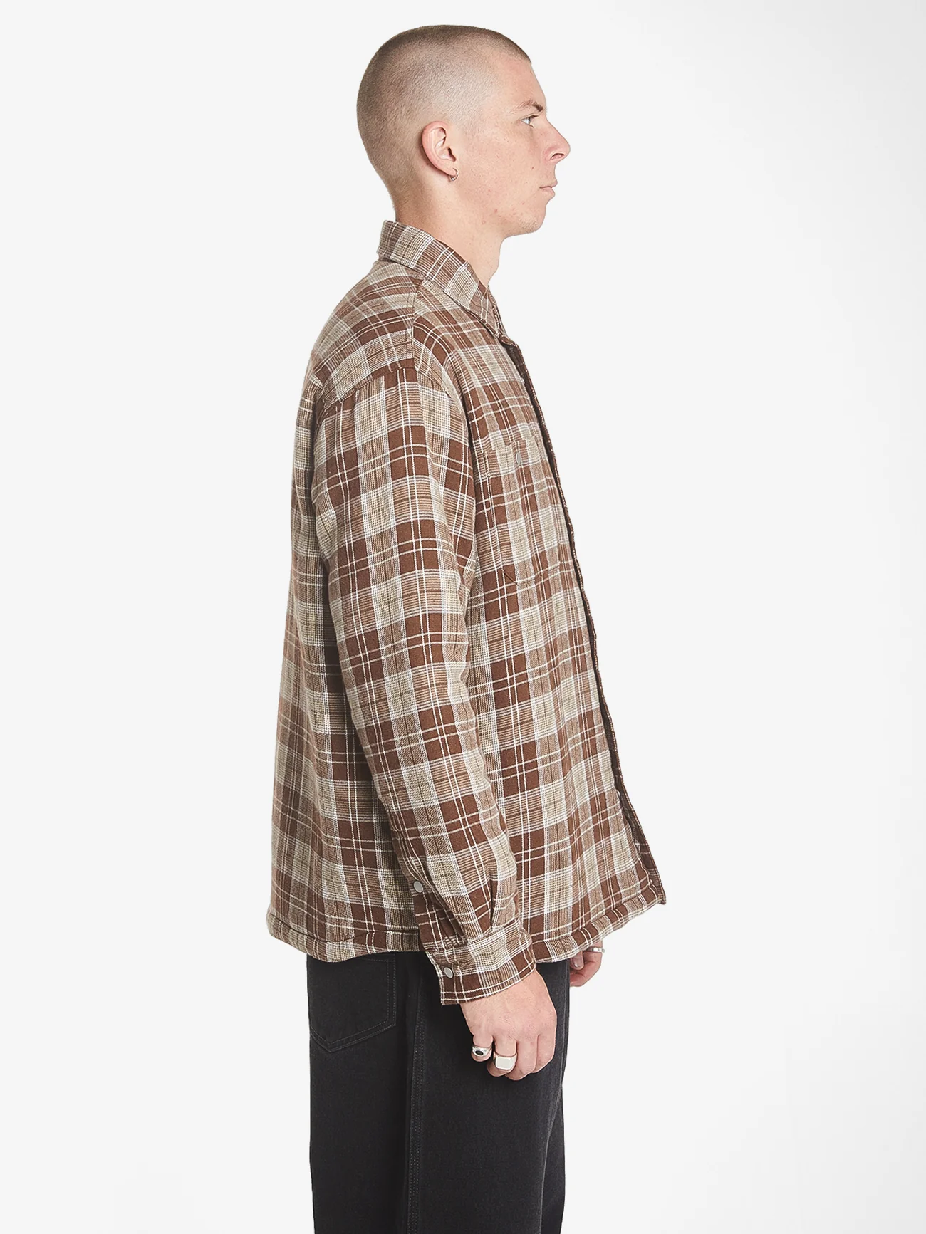 Royale Quilted Shacket - Major Brown - Image 3