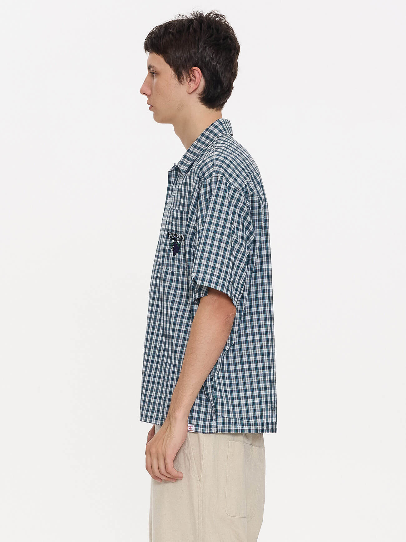 Satisfaction Short Sleeve Shirt - Dark Blue - Image 3