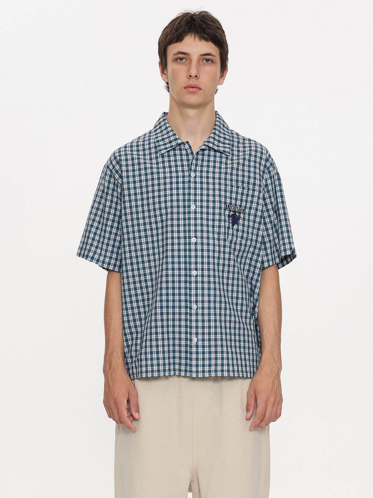 Satisfaction Short Sleeve Shirt - Dark Blue - Image 7