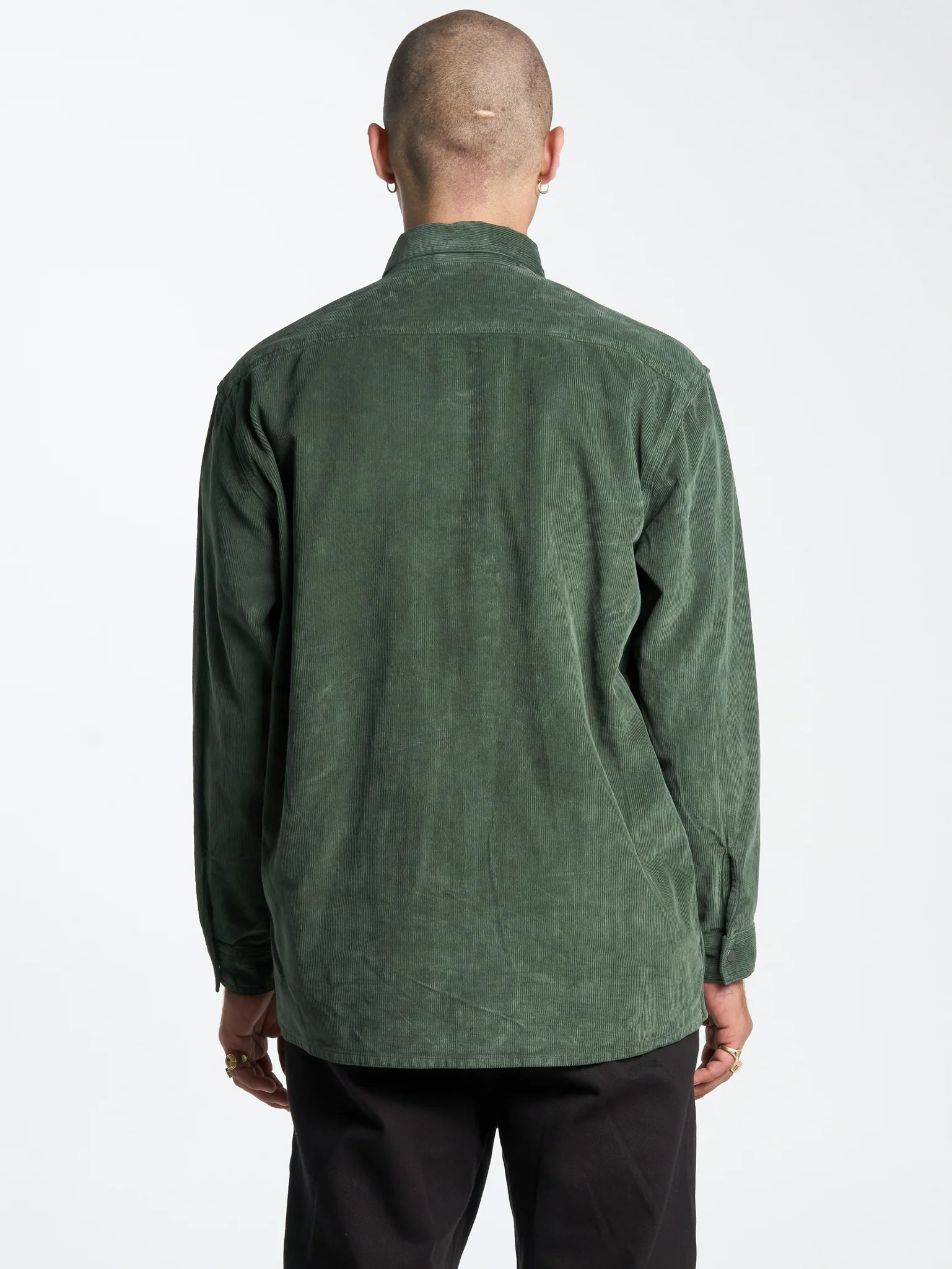 Sawn Off Long Sleeve Work Shirt - Pine Needle - Image 2