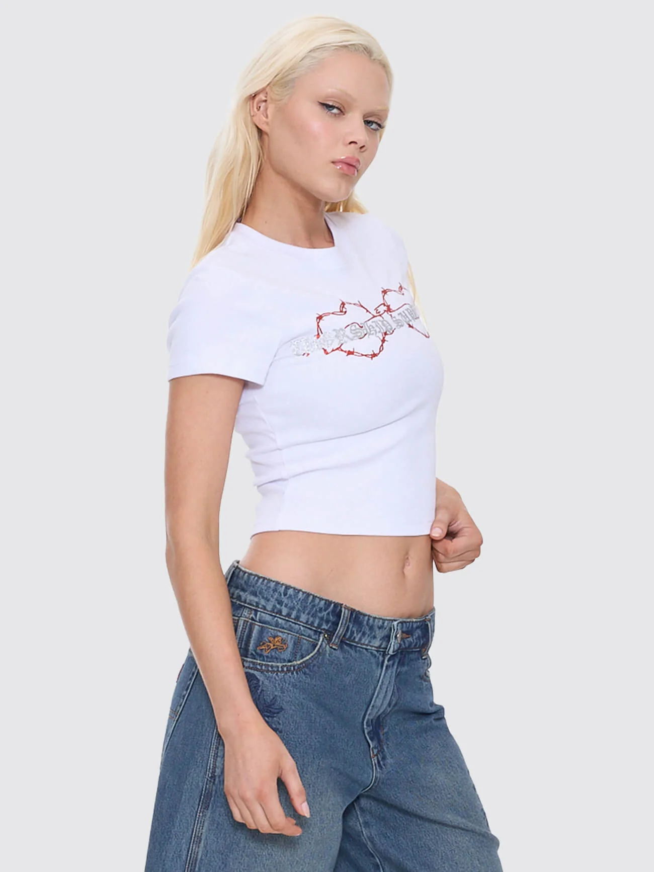 Scratch Slim Fit Tee - White - Image 6