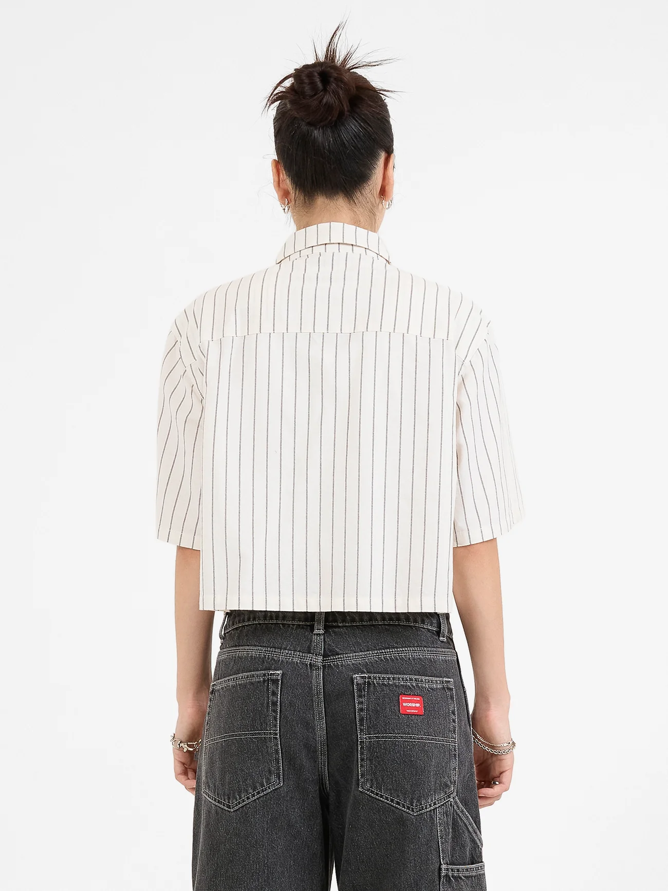 Screwed Box Fit Work Shirt - Bone - Image 2