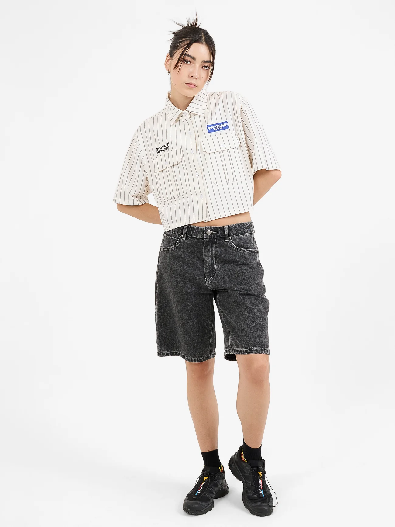 Screwed Box Fit Work Shirt - Bone - Image 5