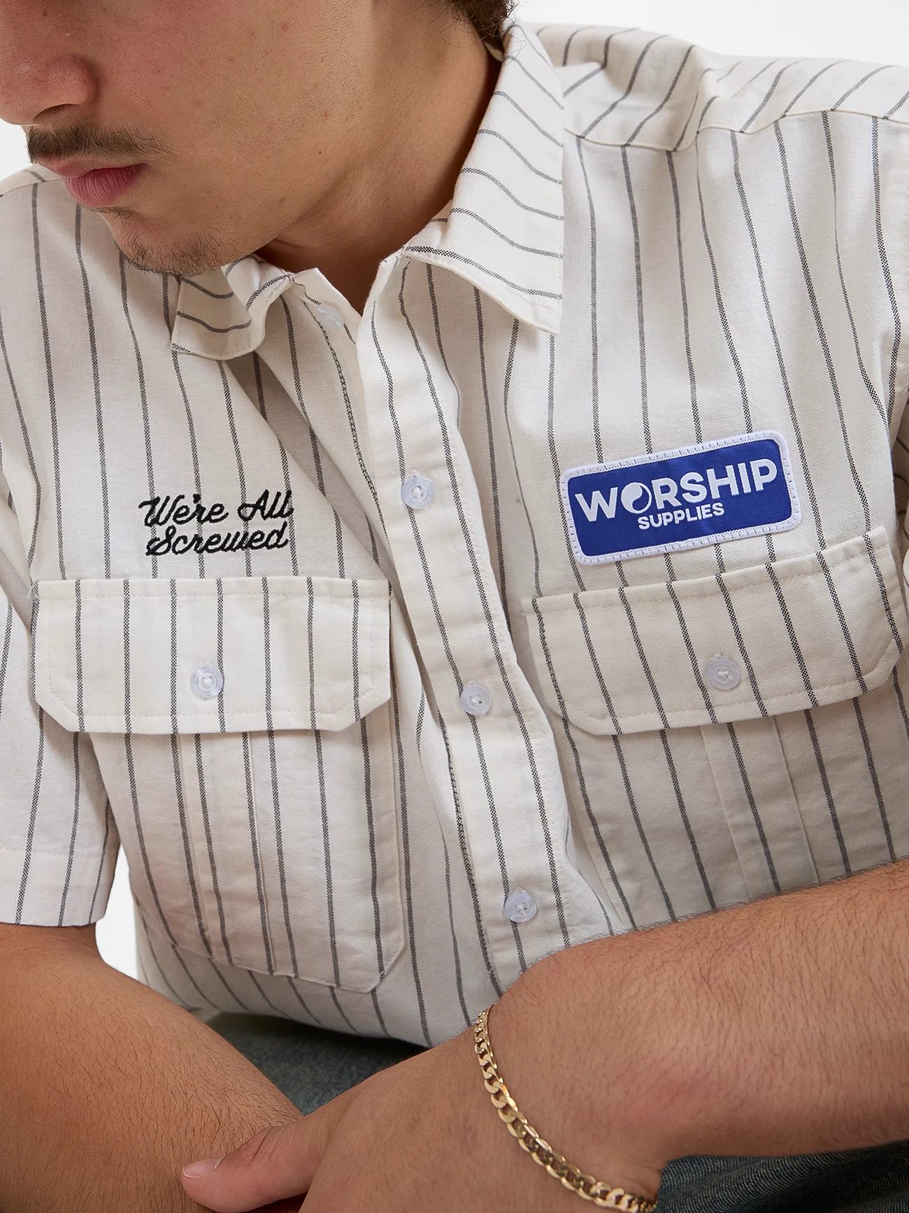 Screwed Short Sleeve Shirt - Bone - Image 6