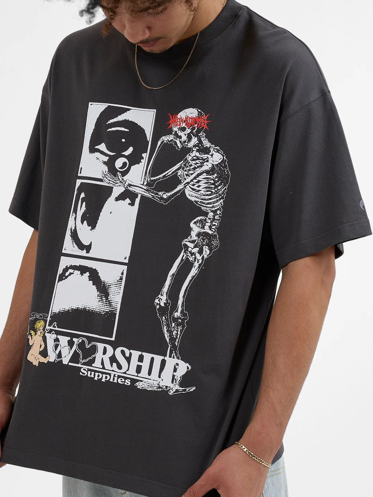 Sensory Oversize Tee - Worn Black - Image 6