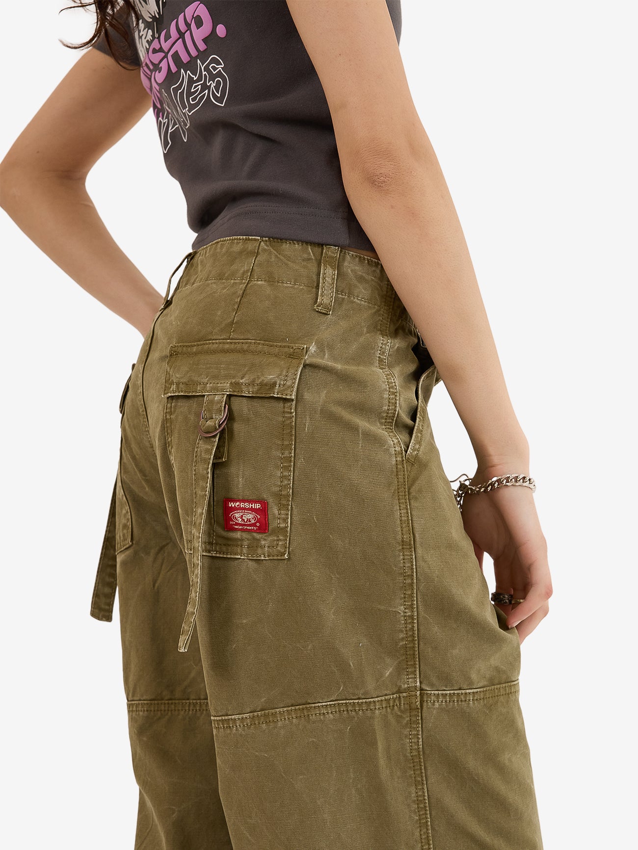 Service Cargo Pant - Khaki Oil Wash - Image 8