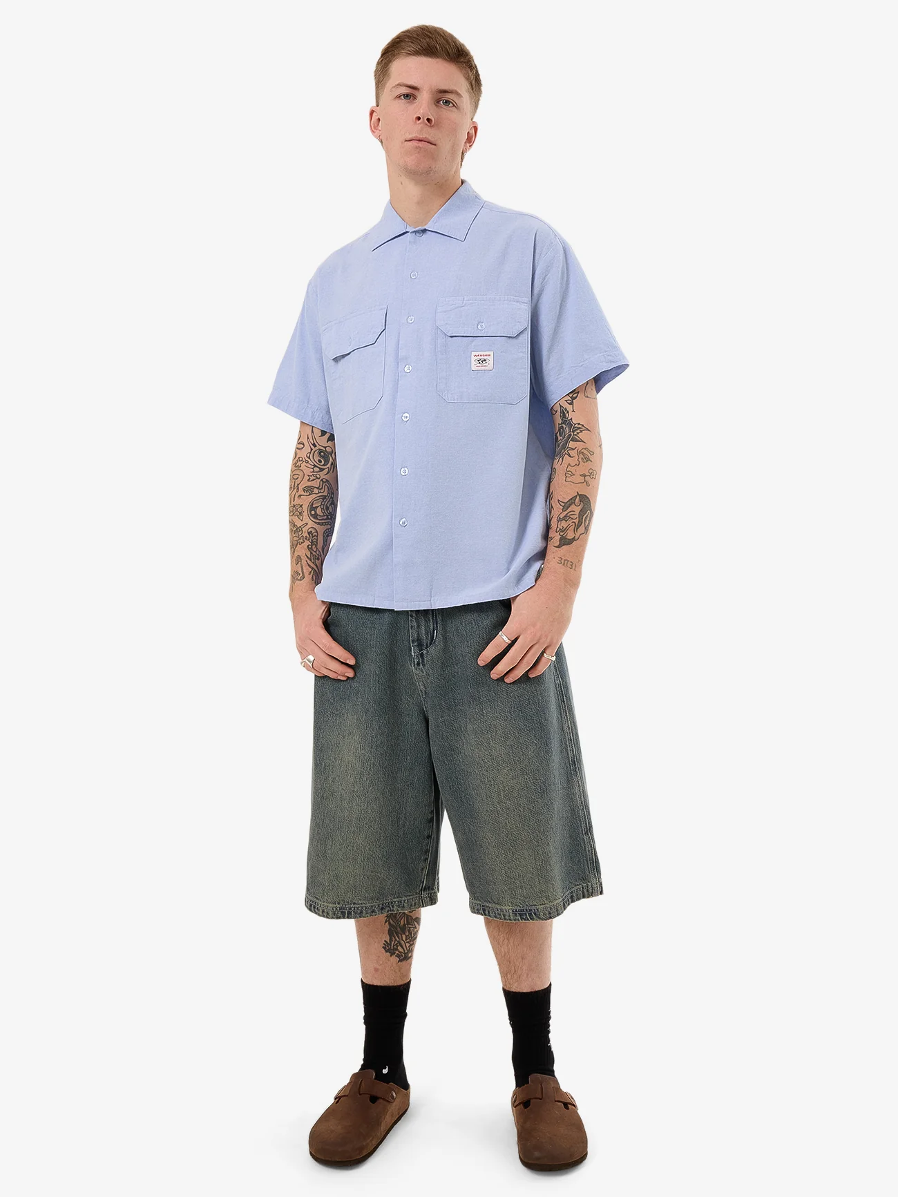 Service Work Shirt - Blue - Image 4