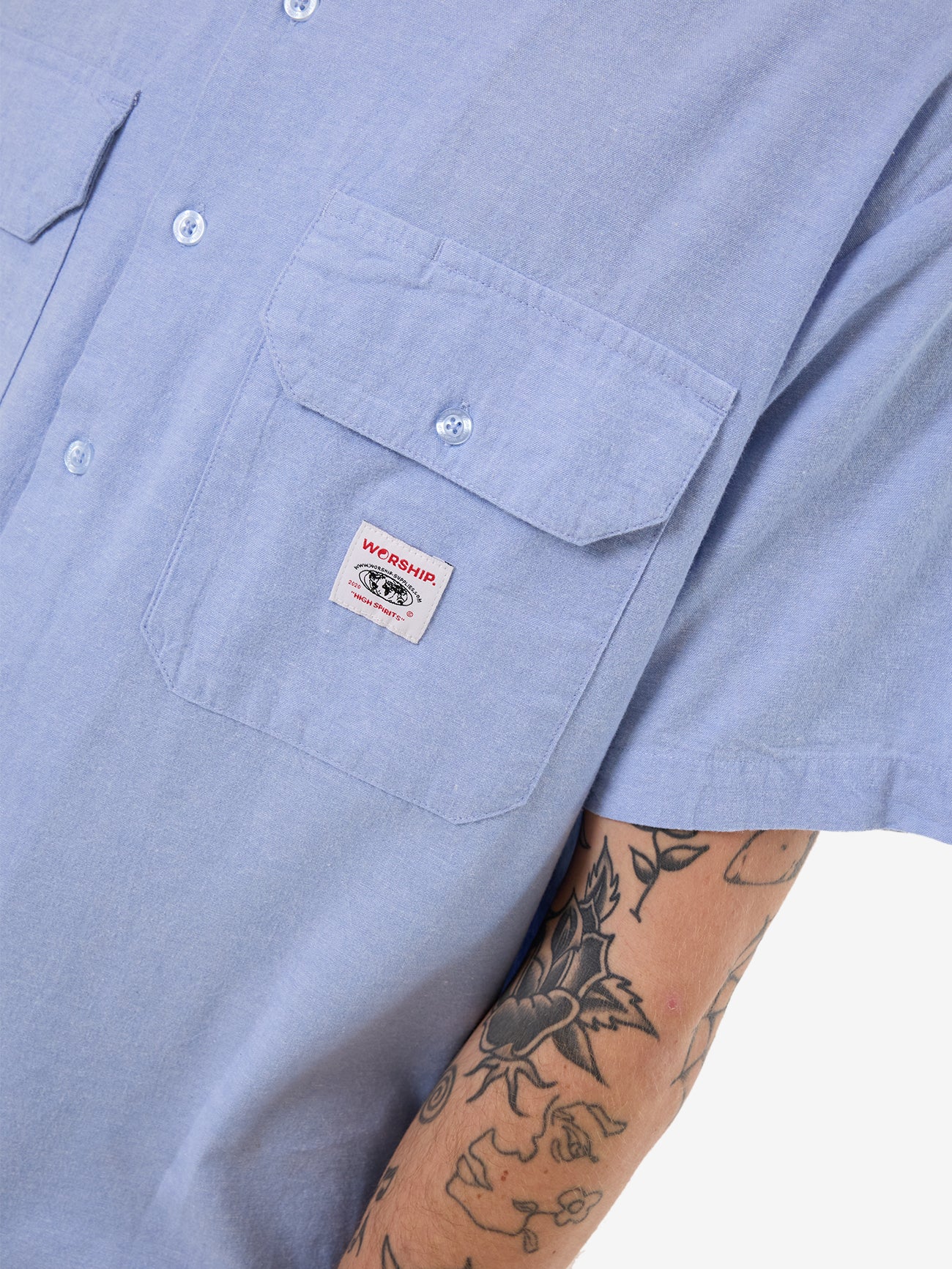 Service Work Shirt - Blue - Image 6