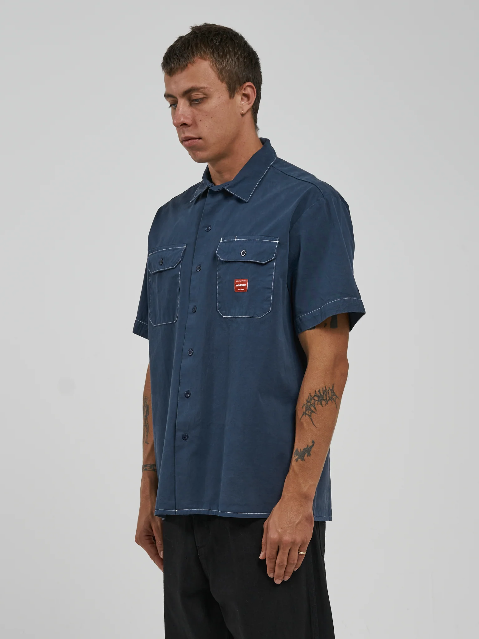 Service Work Shirt - Petrol Blue - Image 2
