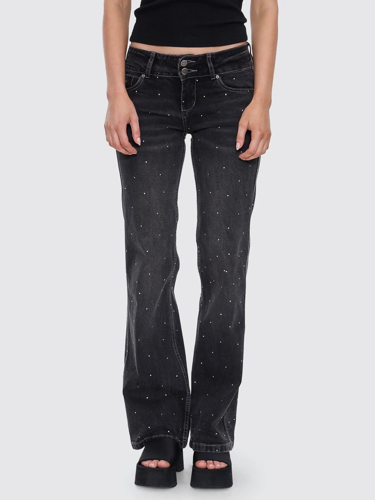 Shatter Bootcut Low Rider Jean - Black Rinse - Image 2