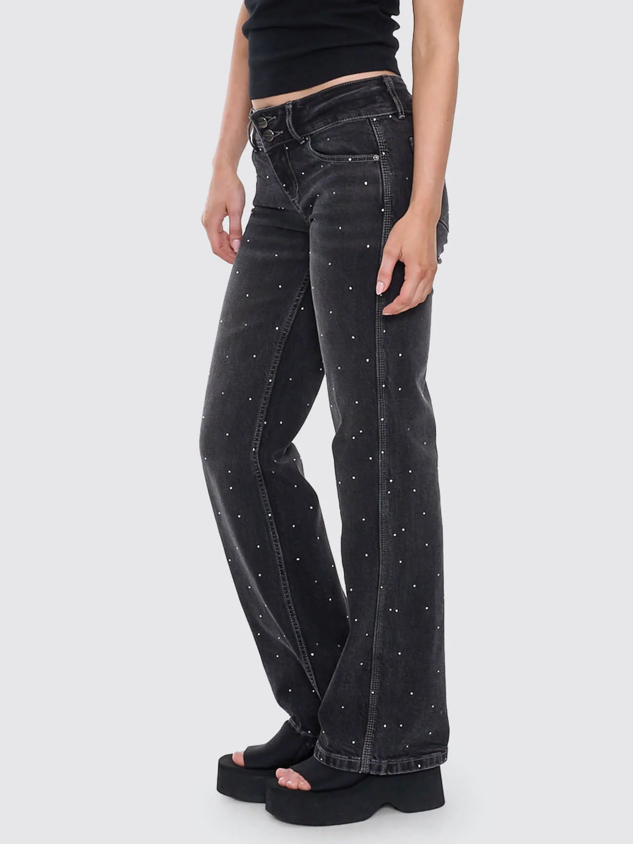 Shatter Bootcut Low Rider Jean - Black Rinse - Image 4