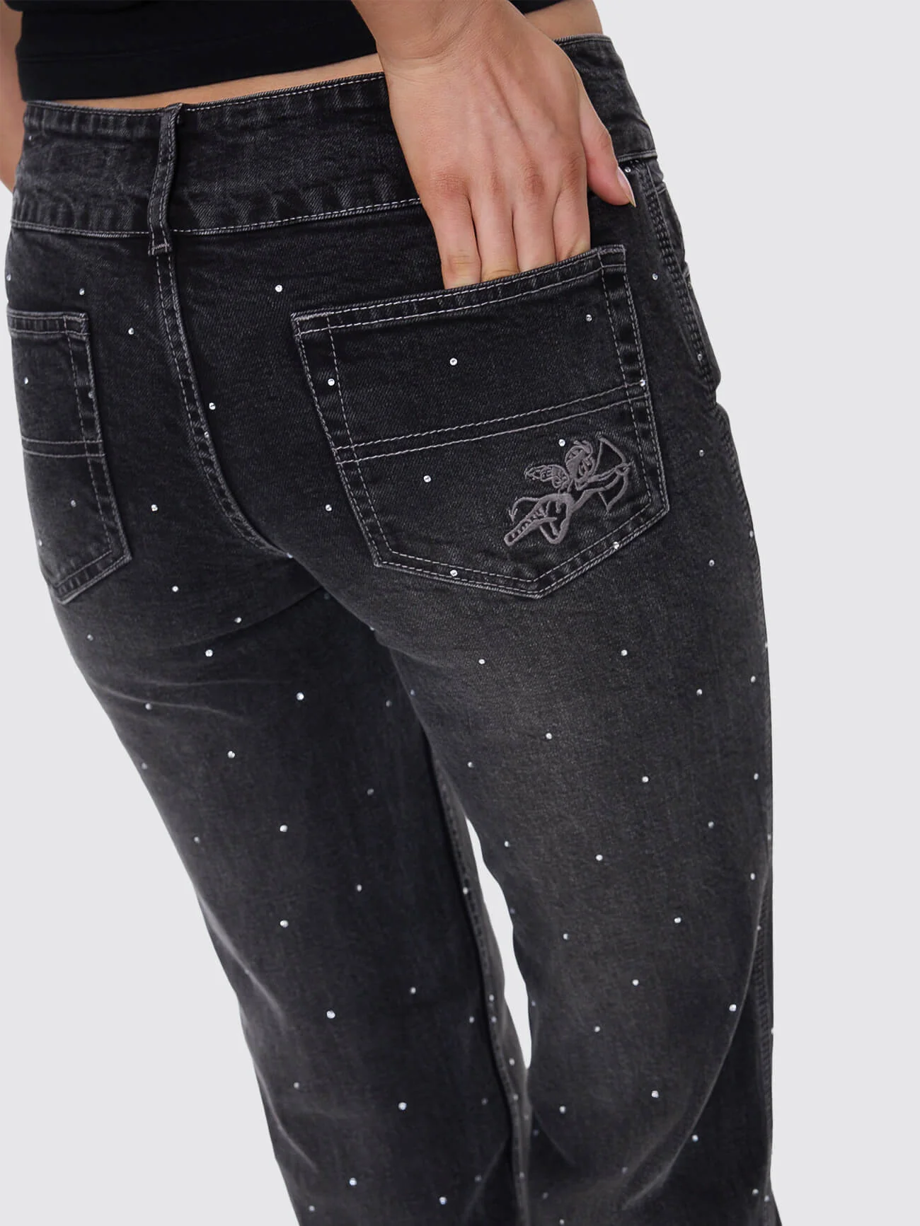 Shatter Bootcut Low Rider Jean - Black Rinse - Image 5