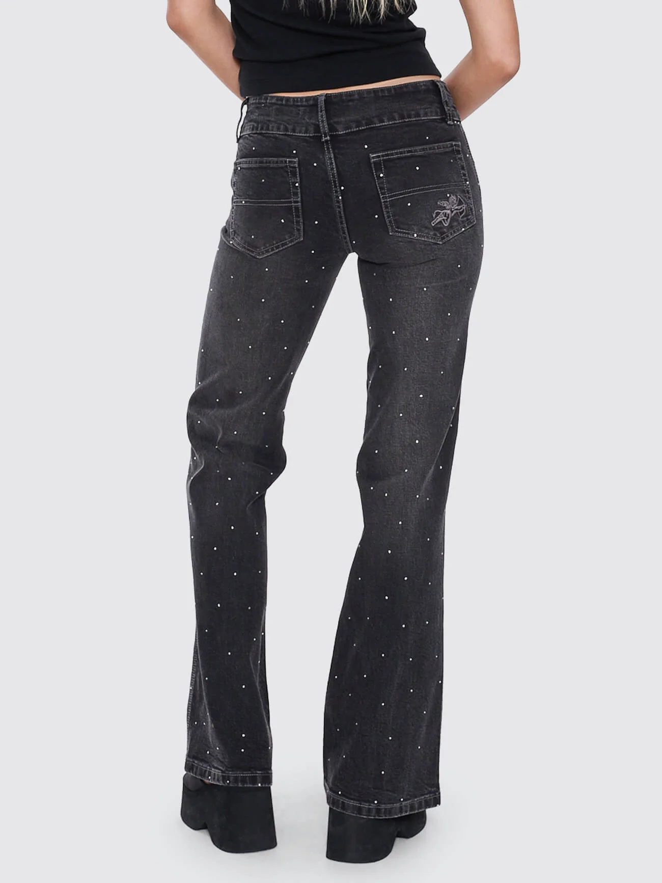 Shatter Bootcut Low Rider Jean - Black Rinse - Image 6