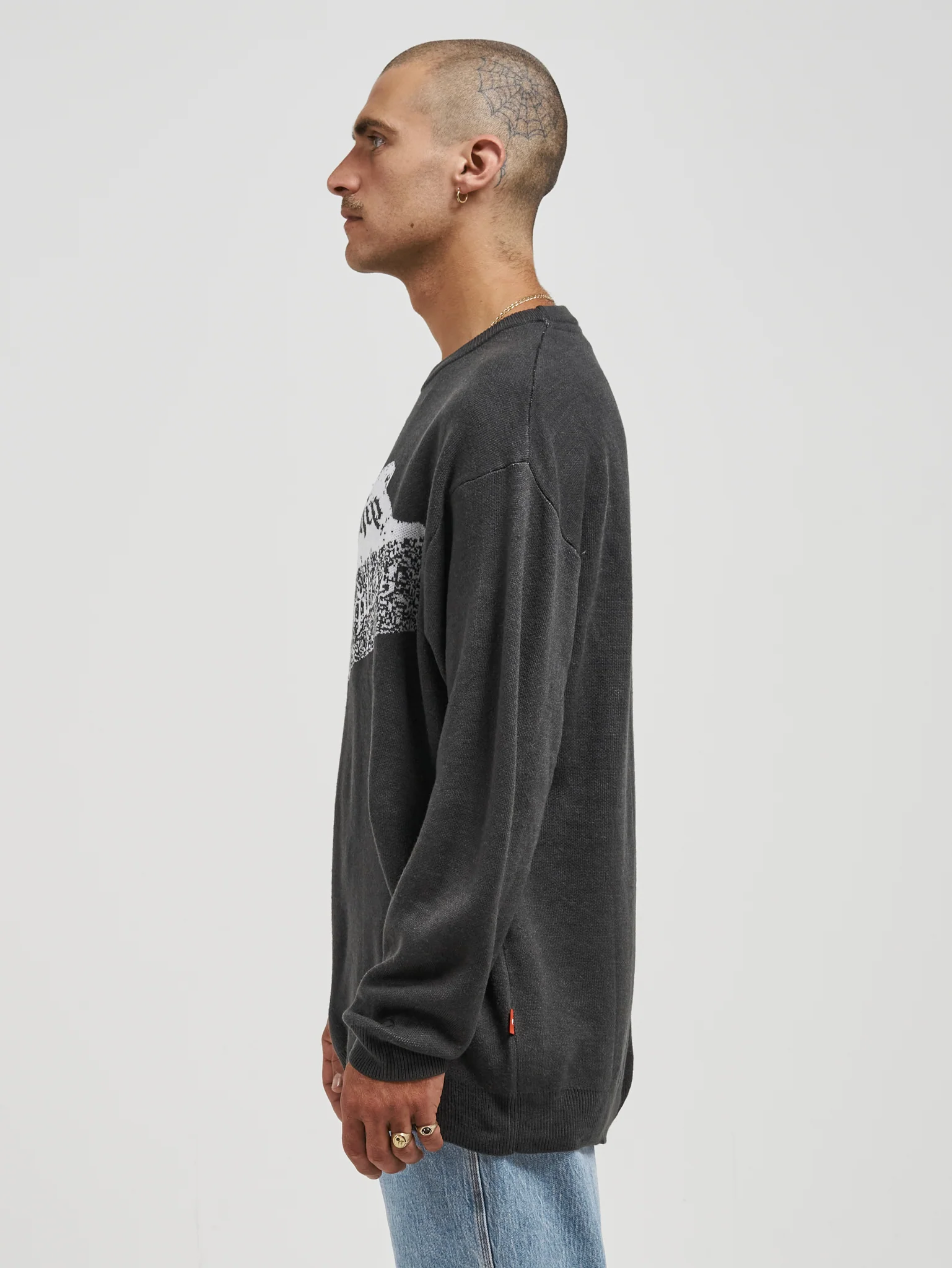 Shattered Crew Knit - Charcoal - Image 3