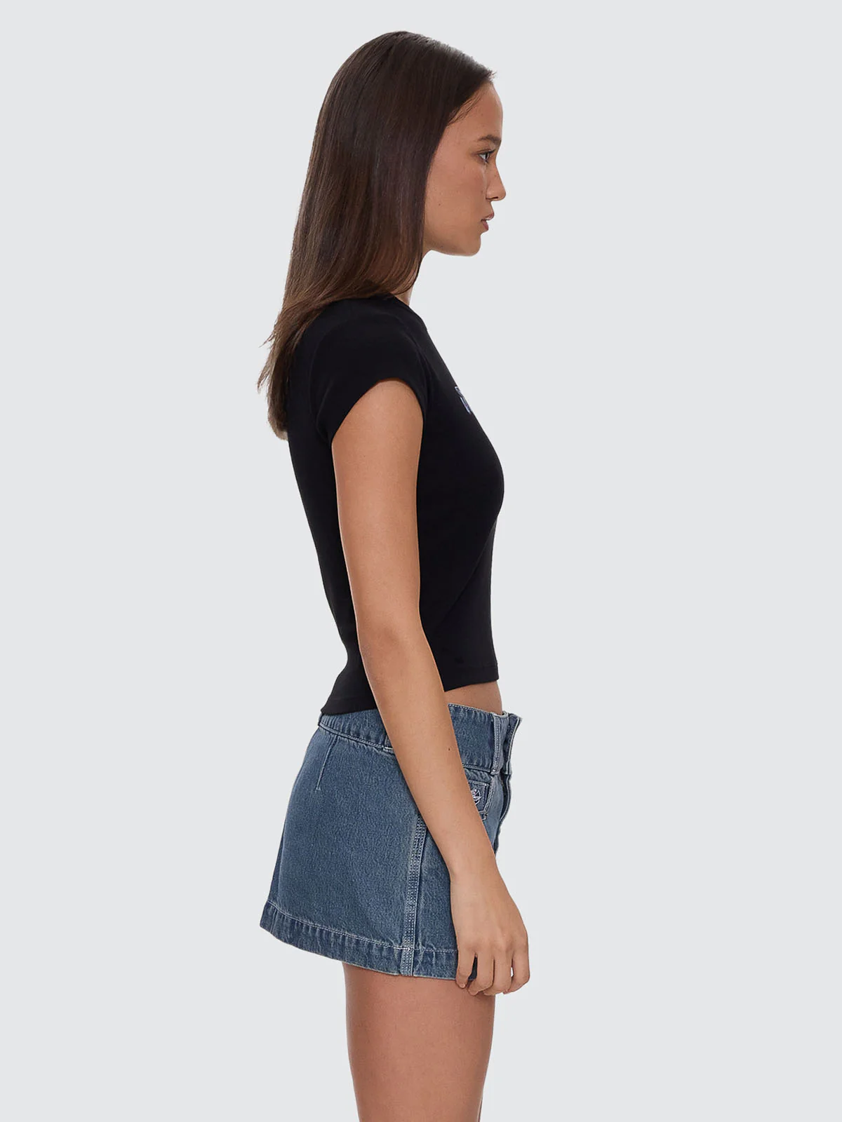 Shooting Cap Sleeve Tee - Black - Image 5