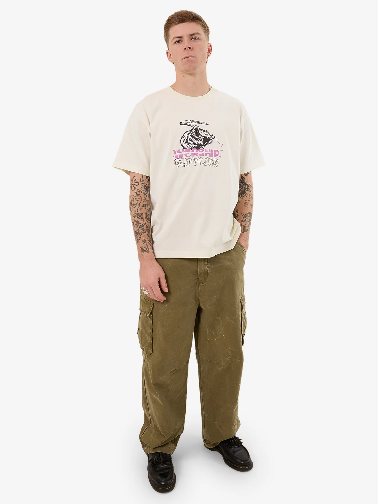 Slasher Tee - Bone - Image 5