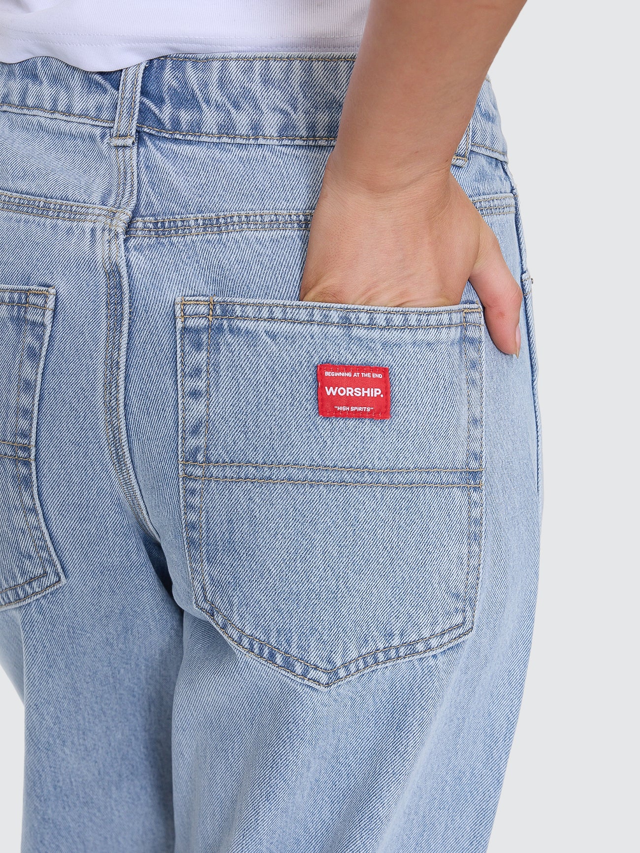 Sloucher Jean - Worship Worn Blue - Image 5