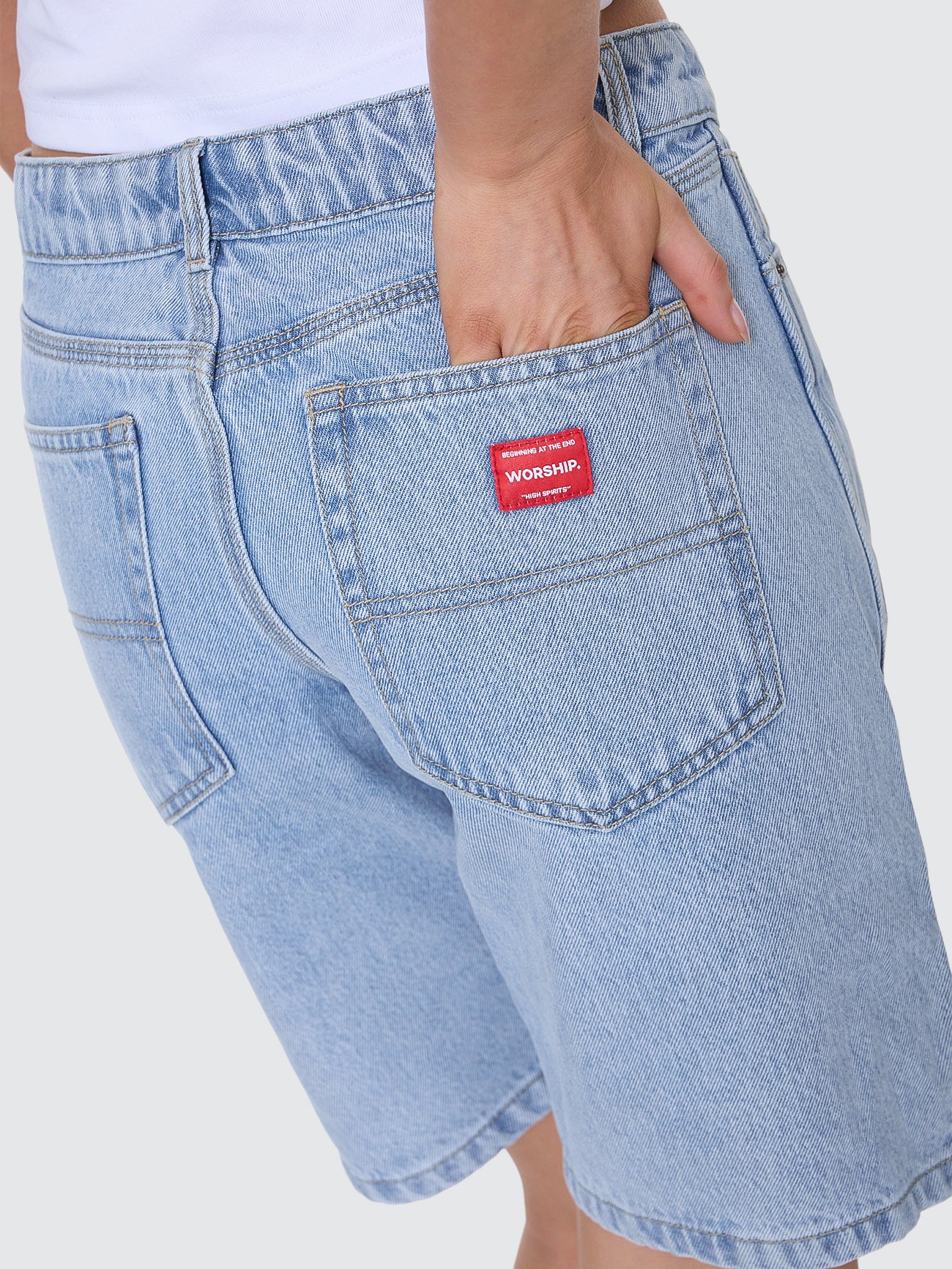 Sloucher Short - Worship Worn Blue - Image 5