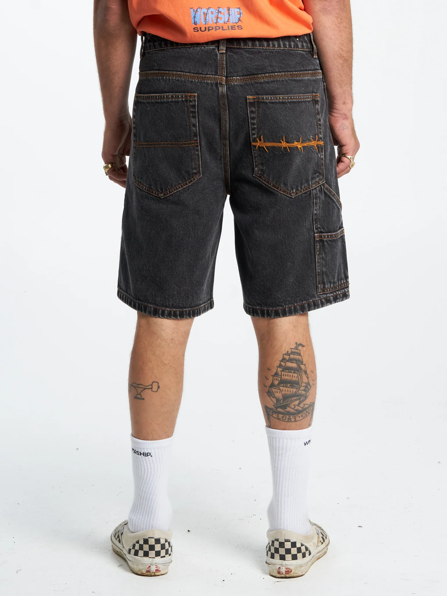 Smile More Carpenter Short - Black Rinse - Image 2