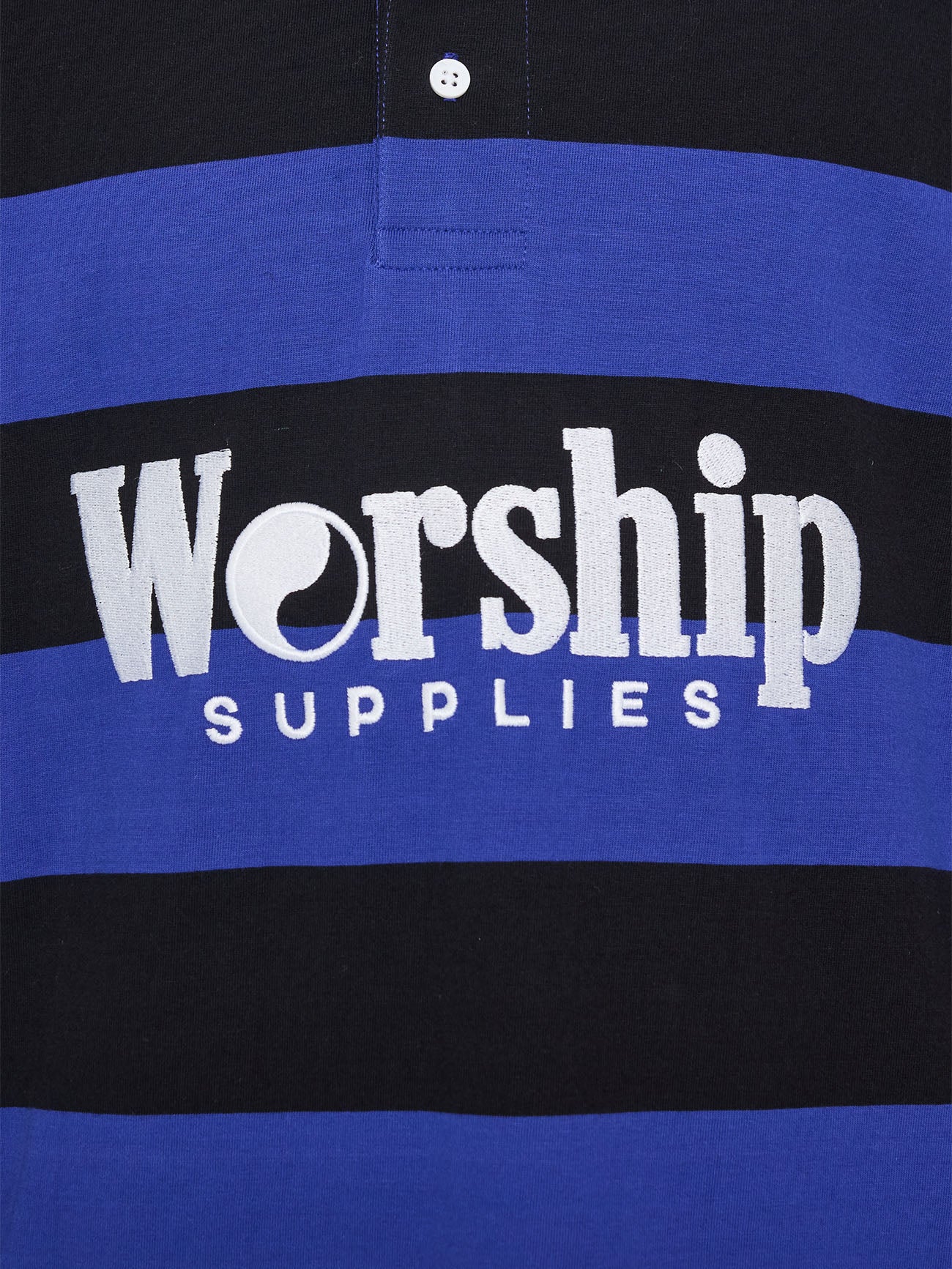 Smoko Long Sleeve Rugby Polo - Black - Cobalt - Image 8