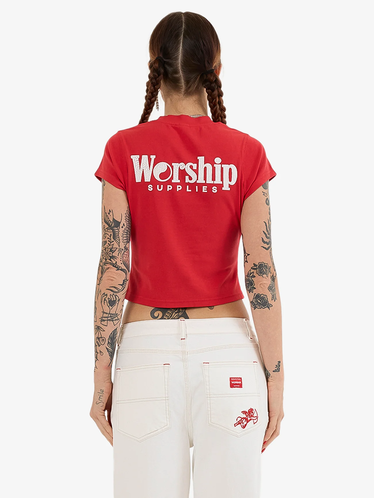 Smoko Teeny Tee - Lucky Red - Image 2