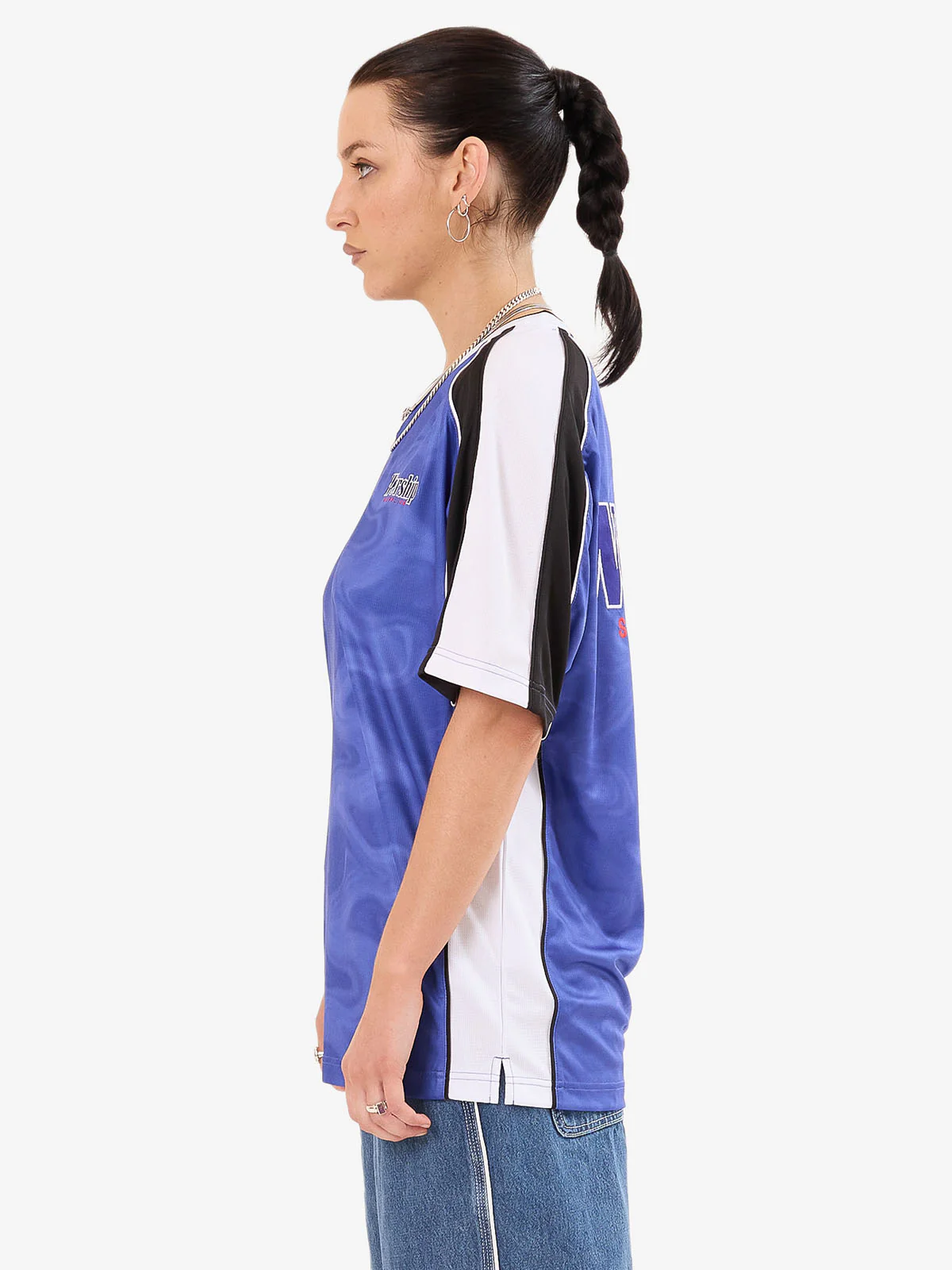 Smoko V Neck Football Jersey - Cobalt - Image 4