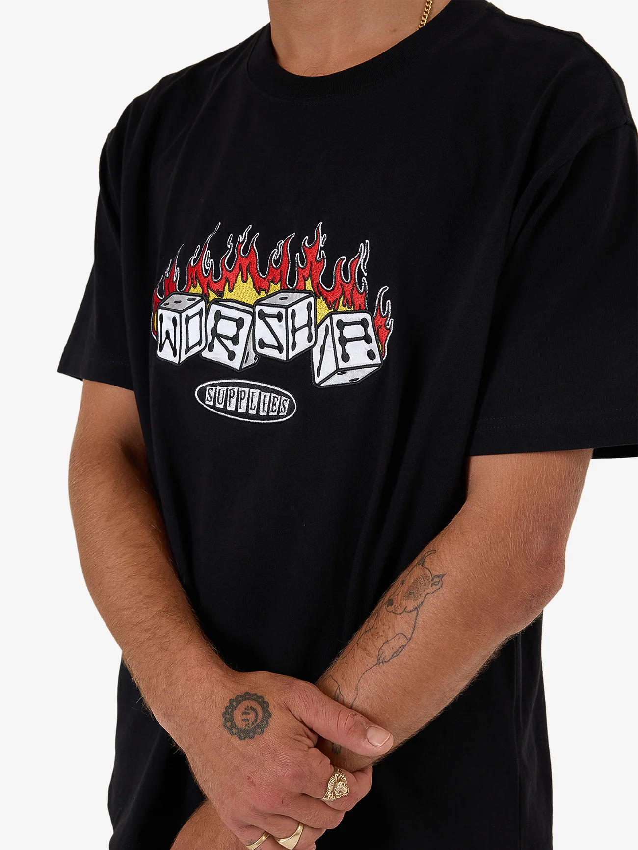 Snake Eyes Embro Tee - Black - Image 3