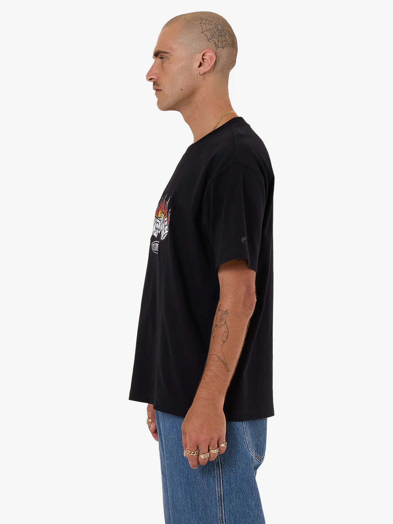 Snake Eyes Embro Tee - Black - Image 5