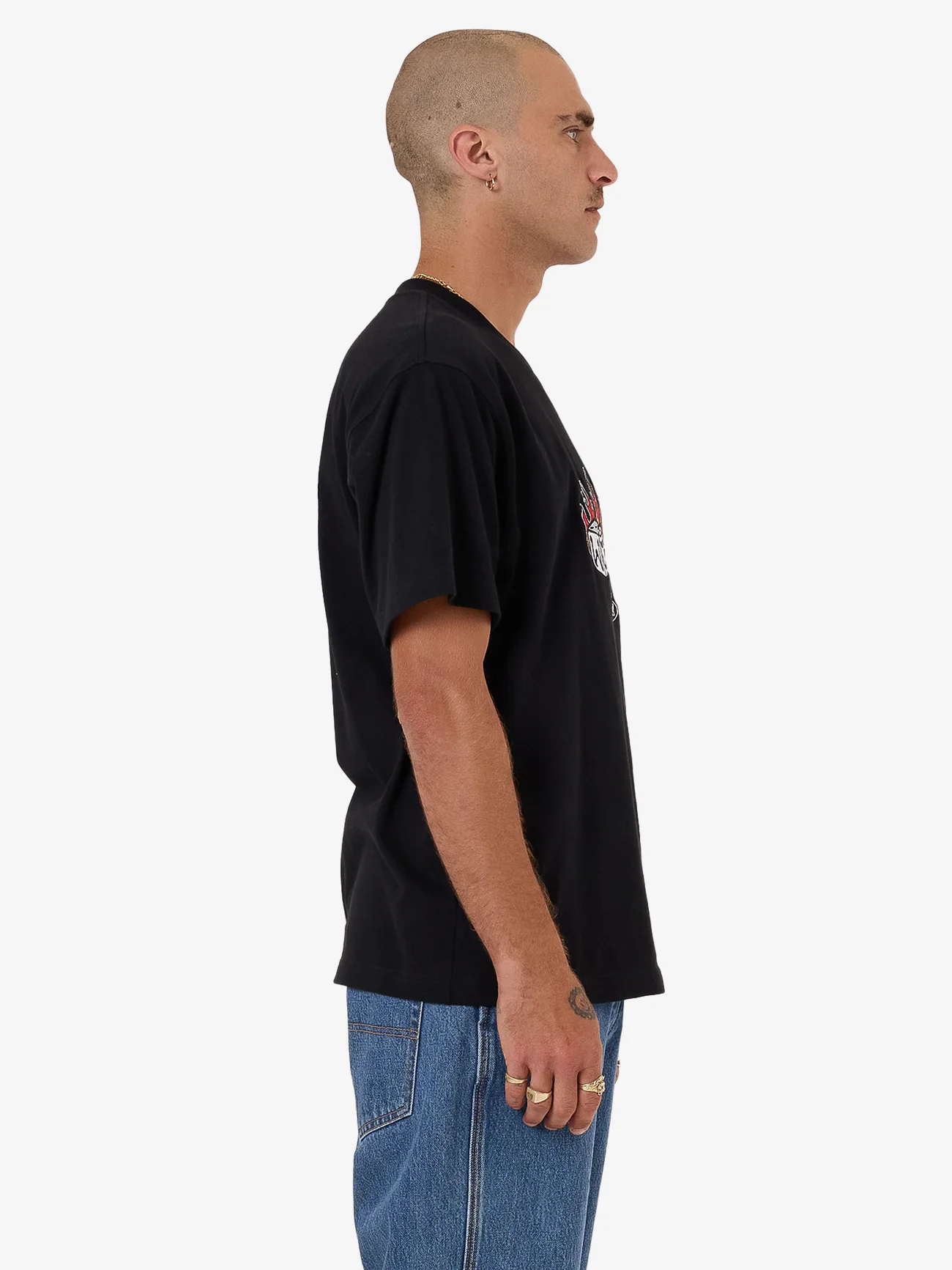 Snake Eyes Embro Tee - Black - Image 6
