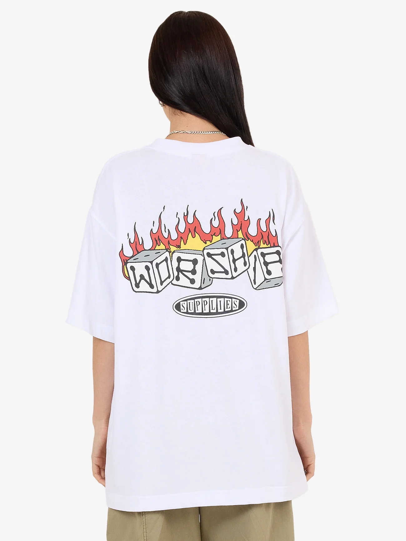 Snake Eyes Oversize Fit Tee - White - Image 7