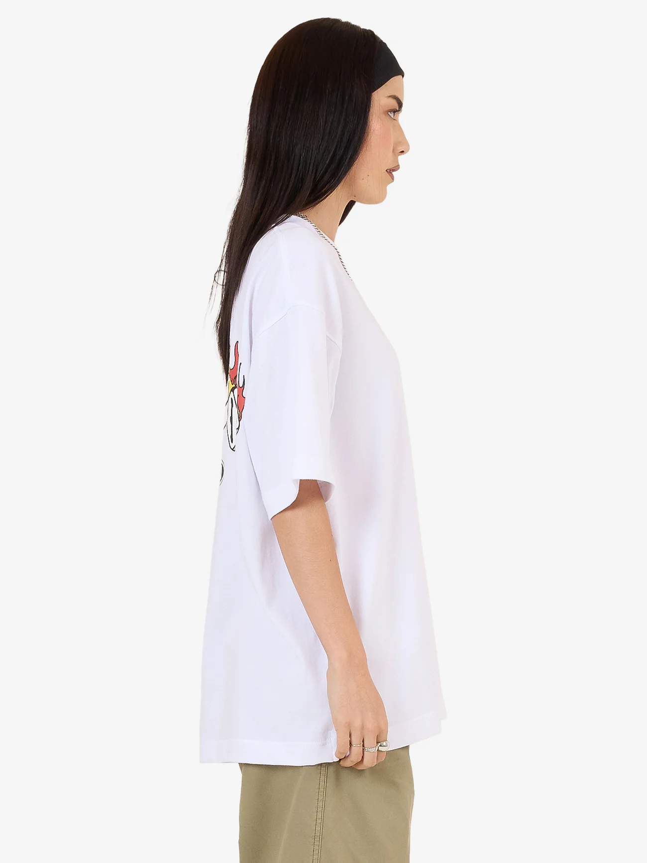 Snake Eyes Oversize Fit Tee - White - Image 9