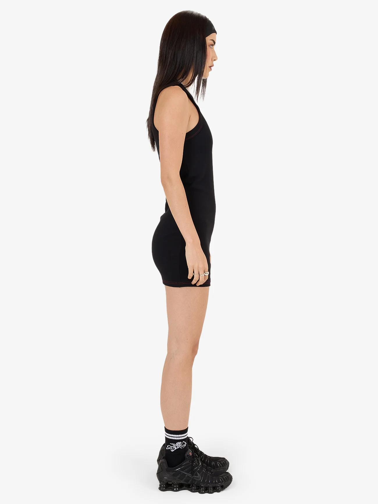 Snake Eyes Slim Fit Tank Mini Dress - Black - Image 7