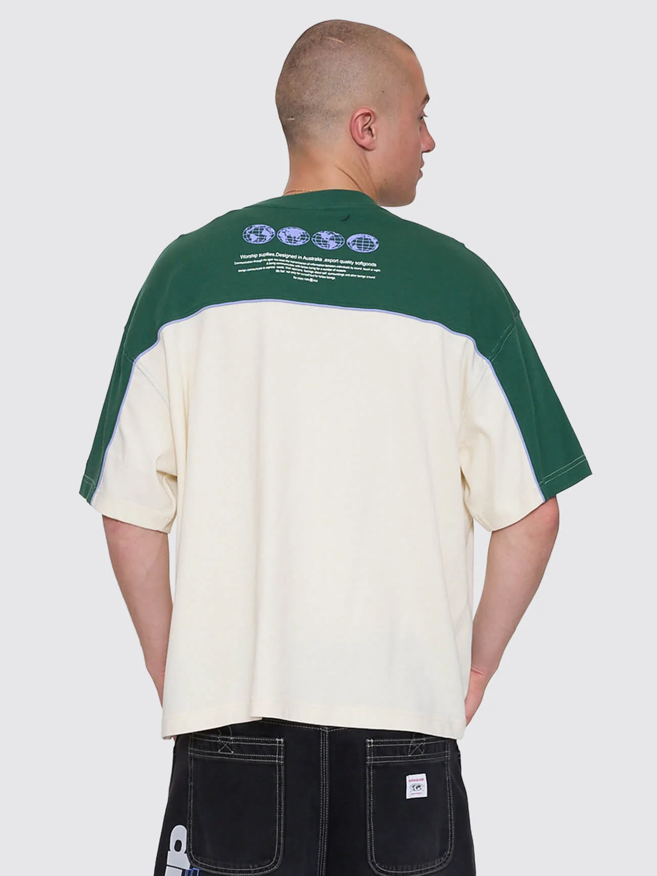 Sonic Box Fit Cropped Panel Tee - Zine - Image 3